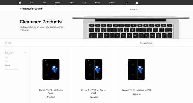 苹果宣布清仓iPhone 7系列！
